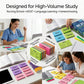 Mini Flash Cards 1000 Pack, Neon Study Cards for Active Recall, USA Made