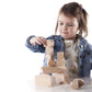 Guidecraft Wood Stackers - Standing Stones: 20 Natural Building Blocks Set for Kids, Educational Learning Toy