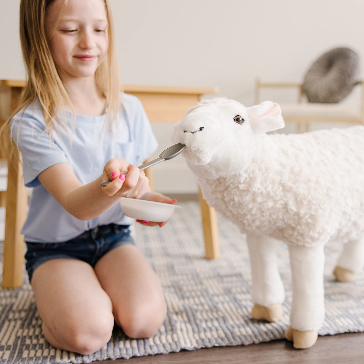 Melissa & Doug Giant Sheep - Lifelike Stuffed Animal (Nearly 2 feet Tall)