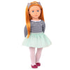 Our Generation - Arlee - 18-Inch Doll - Red Hair & Blue Eyes - Fashion Outfit - Cat-Ear Headband - Toy for Kids 3 Years +