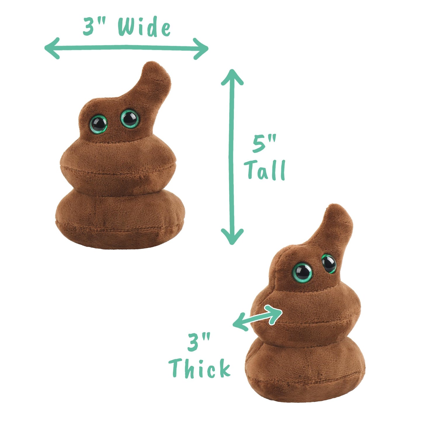 GIANT MICROBES Poop Plush - Learn About Gut Health with This Humorous Plush, Memorable Gag Gift for Gastroenterologists, Family, Friends, Doctors