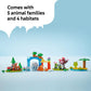 LEGO DUPLO Town 3 in 1 Wild Animal Families Building Toy Playset - Preschool Learning and Educational Toy for Toddlers, Boys and Girls, Ages 2+ -