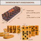 Vovotuzzi Dominos Set for Adults, Thick Domino, Double 6 Dominoes Set for Adults and Kids, 28 Marbleized Gold Tiles in Brown Leather Case, Travel