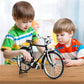 Vucootli 2023 DIY Retro Bicycle Model Ornament for Kids, 1:10 Simulation Mini Bicycle Model Scale Kit with Inflator and Briefcase, Finger Bike Models