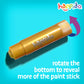 Happido Set of 12 Twistable Tempera Paint Sticks For Kids, Quick Drying, No Mess Art Supplies for Toddlers and Kids Ages 4-6 - METALLIC COLORS