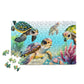 Micro Puzzles Flippin' Awesome Sea Turtles Mini Jigsaw Puzzle for Adults - 150 Piece Small Pocket Puzzle 4x6 Inches, Cute Travel Puzzle, Unique Gift