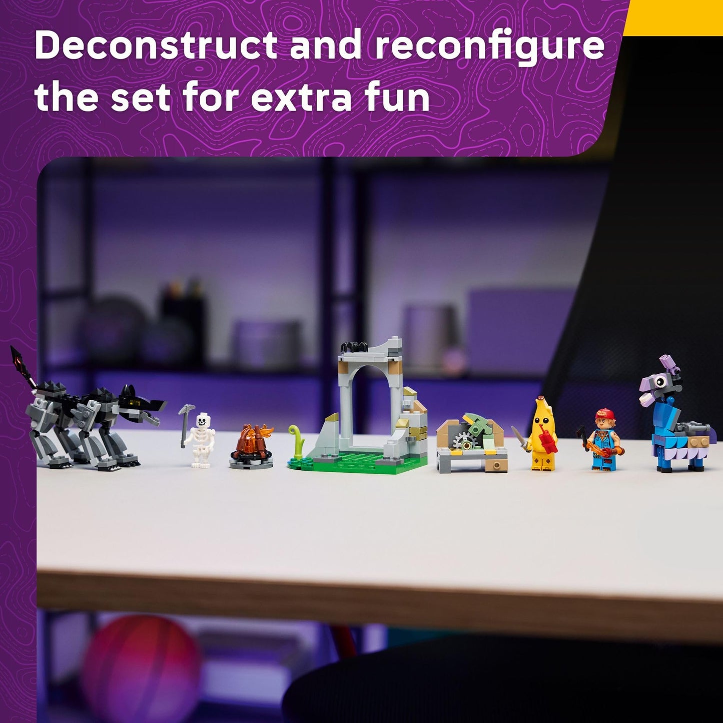 LEGO Fortnite Peely & Sparkplug’s Camp Kids Toy - Pretend Play and Video Game Building Set for Girls & Boys, Ages 7+ - Fortnite Toy Figures Peely