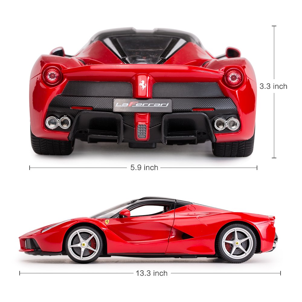 RASTAR RC Car | 1/14 Scale Ferrari LaFerrari Radio Remote Control R/C Toy Car Model Vehicle for Boys Kids, Red