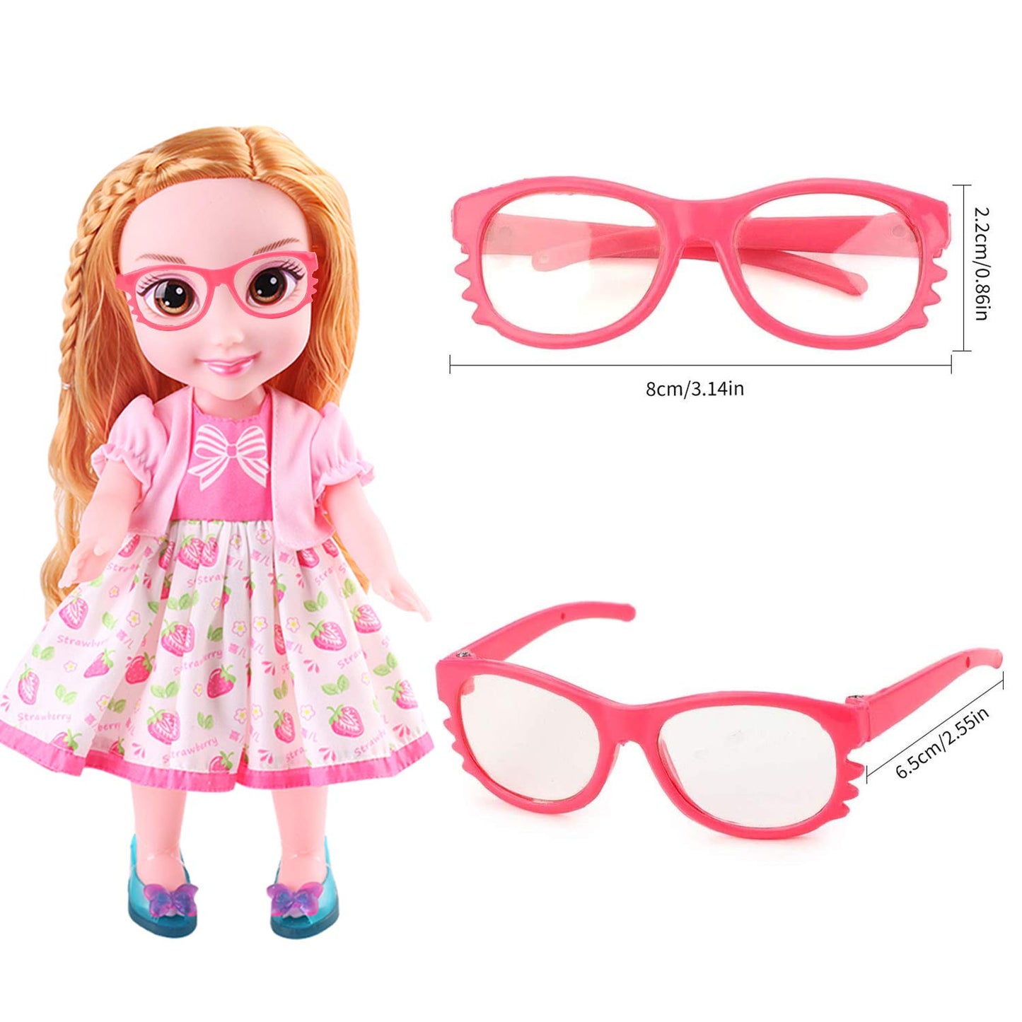 B Bangcool 10 Pairs Eyeglasses for 18 Inch Dolls, Fashion Dolls Reading Glasses Costume Supplies