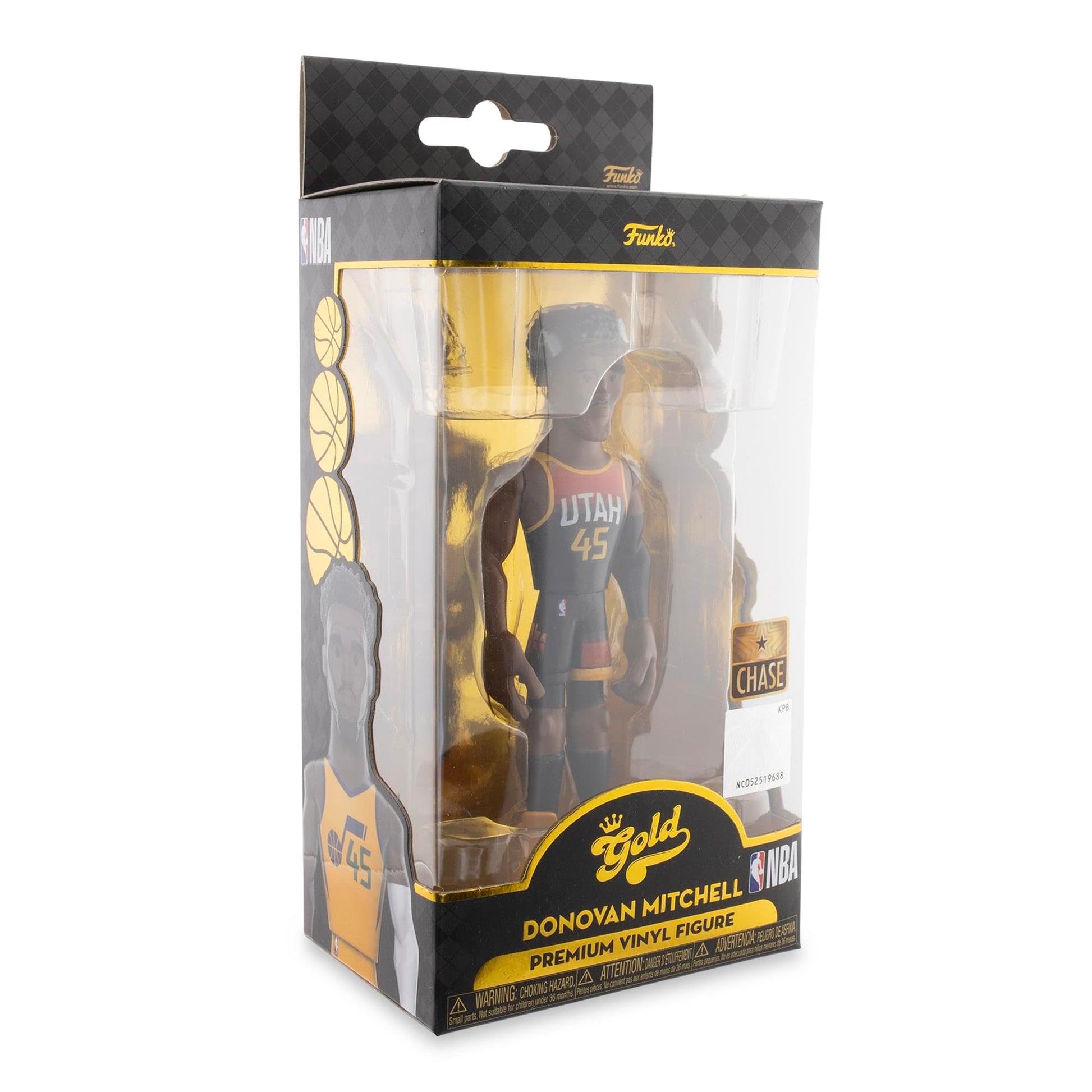 Funko Utah Jazz NBA Gold 5 Inch Vinyl Figure | Donovan Mitchell Chase