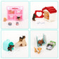 TQQFUN 32 PCS Dog Figures Play Set, Pet Care Center Pretend Play Set with Realistic Puppy Toys, Educational Gifts for Girls and Boys Ages 3 4 5 6