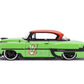 Jada Toys DC Comics Bombshells Poison Ivy & 1953 Chevy Bel Air Die-cast Car, 1:24 Scale Vehicle, 2.75” Collectible Figurine 100% Metal, Green