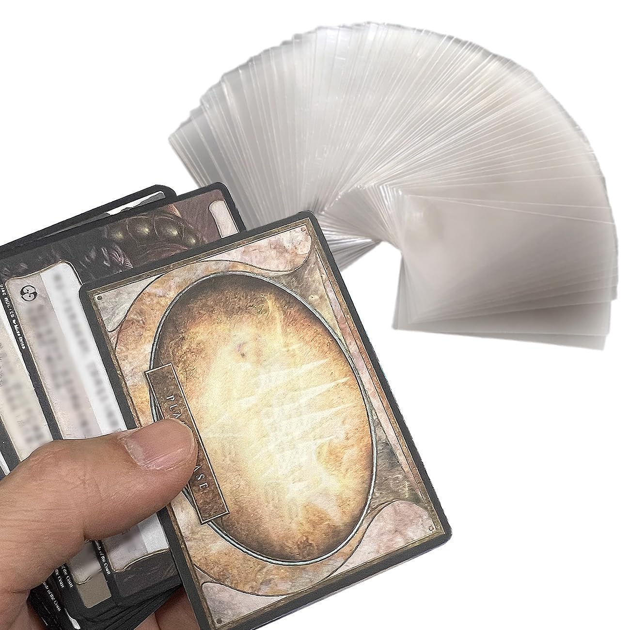 MTG Plane Chase Oversize Card Sleeves Fits Plane Chase Cards in March of The Machine & Dr. Who Commander Deck & Transformer TCG Promo Card 3.58 inch x