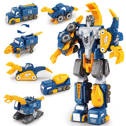 QUERCITRON Construct Truck Dinosaur Transform Toy Robot Car Magnet Vehicle
