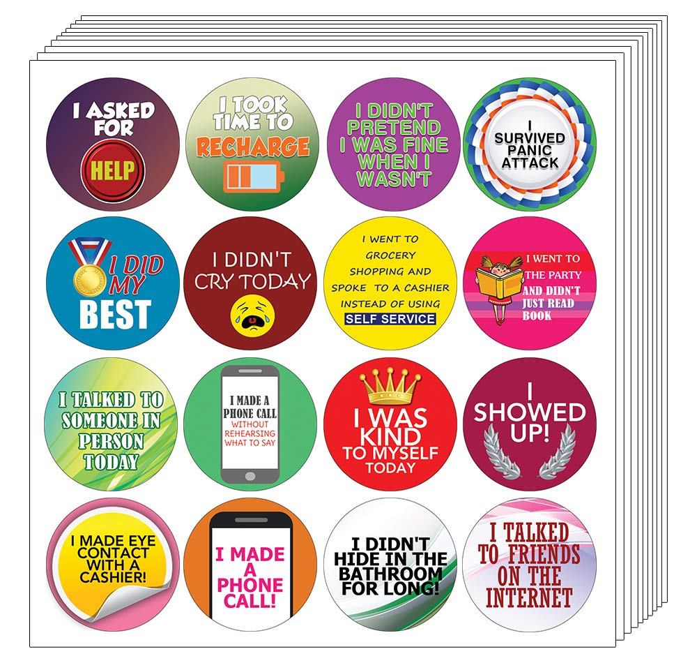 Creanoso Stickers for Adult Series 4 - Self Care (10-Sheet) - Premium Gift Set - Inspirational Sayings Quote Sticker Assorted Set - Gift Rewards Ideas