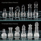 Elegant 10-Inch Glass Chess Set - Premium Quality Board Game for Adults, Ideal Gift for Chess Lovers & Stylish Home Decor