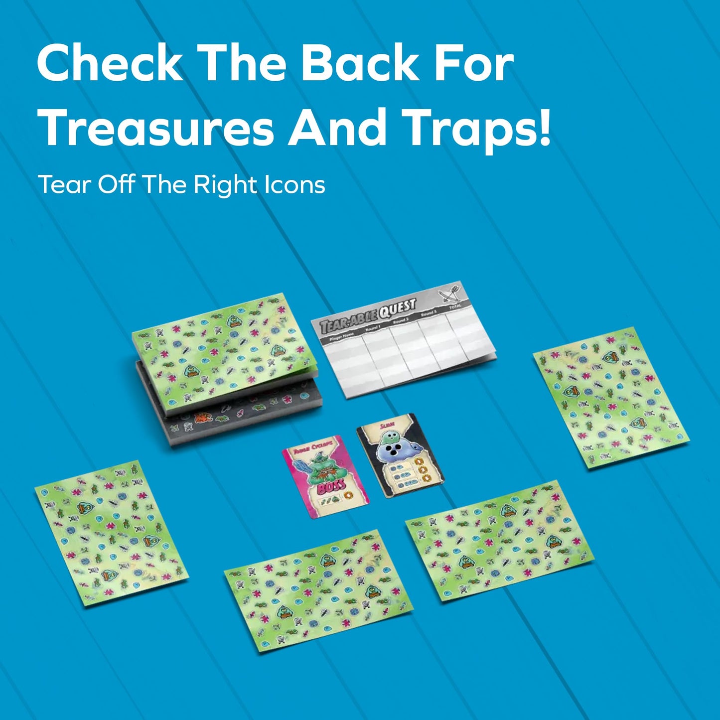 Allplay Tearable Quest Board Game for Adults, Kids, and Families - Tear The Actual Game to Shreds to Complete Quests - Hilarious and Unique