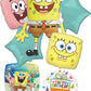 Spongebob's Birthday Party Supplies 7pc Foil Balloon Bouquet Decorations
