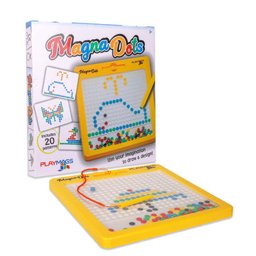 Playmags Large Magnetic Drawing Board for Kids - Magna Dots Doodle Board with Magnetic Pen - 12.5" Large Size with Kid Safe Magnets - Fun Toy Birthday