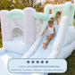 Bounceland Splash Zone Dream Wet or Dry Bounce House Water Slide, 11.5ftL x 9ftW x 6ftH, Pastel Color, Spacious Bounce Area, Splash Pool, Climbing