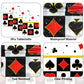 BASHLY 3-Pack Poker Tablecloths - 86”x51” Waterproof Plastic Casino Table Cover for Game Nights, Casino Themed Party Decoration, Playing Card