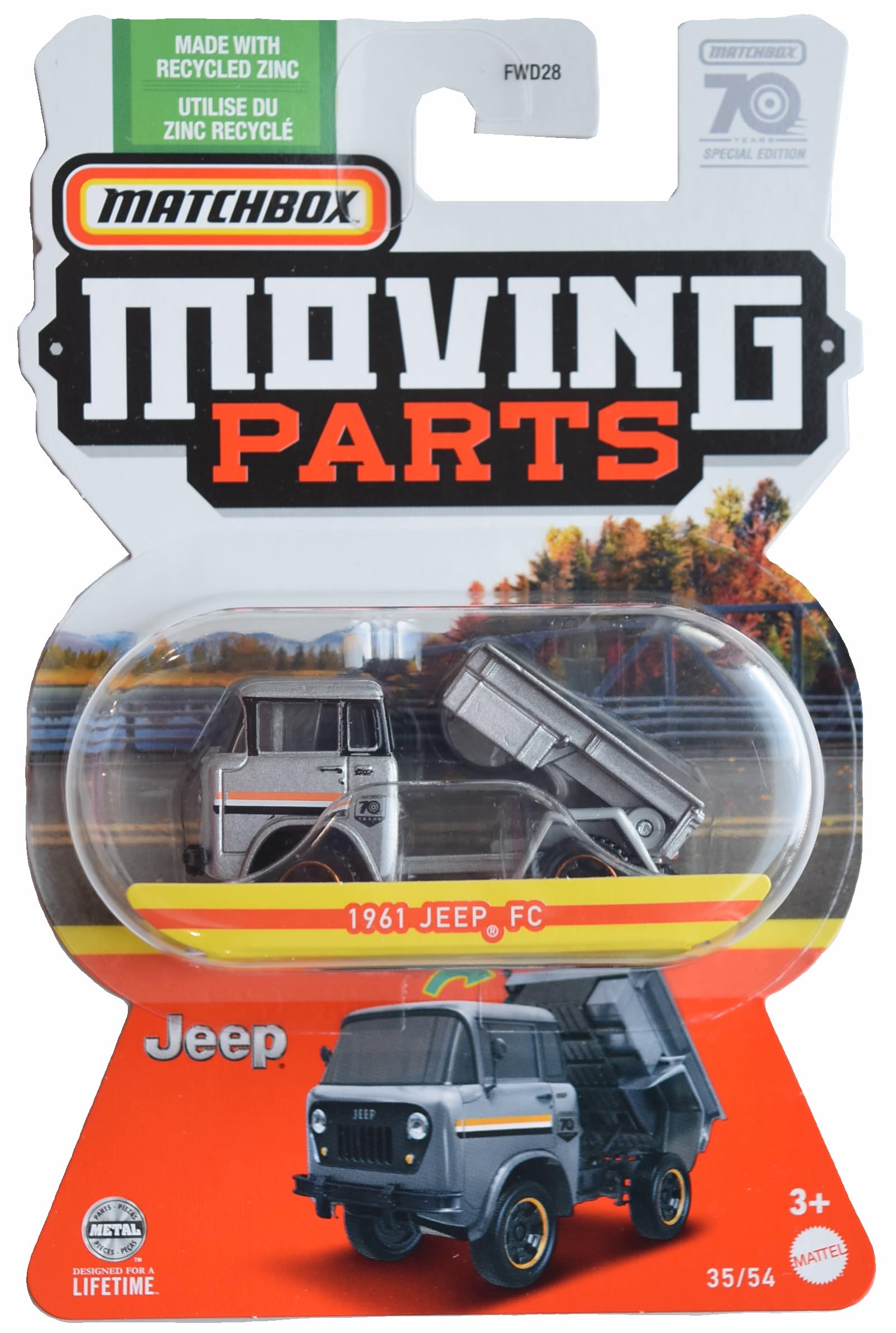 Matchbox 1961 Jeep FC, Moving Parts 35/54 [Silver]