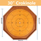 Tournament Crokinole and Checkers, 30-Inch Official Crokinole Board Game with 26" Playing Surface, Canadian Heritage Tabletop Game for Two Players