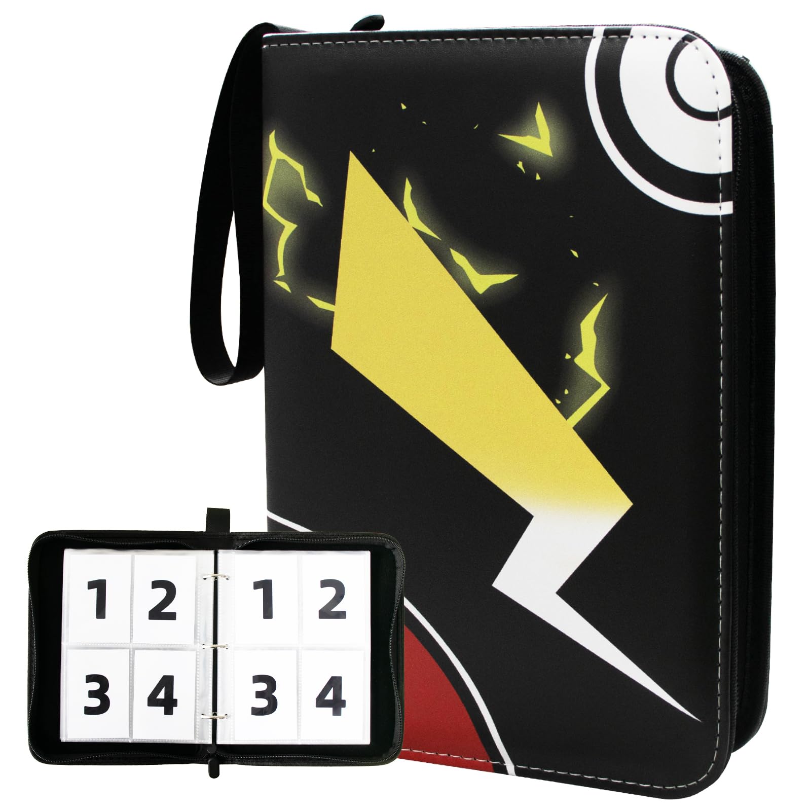 Card Binder, 4 Pocket Trading Card Holder with 50 Removable Sleeves