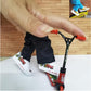 JIANSHUILIAN Red Mini Finger Scooter, Cute Mini Skateboards Plastic Finger Skateboards Finger Sport Interactive Photography Props Finger Boards