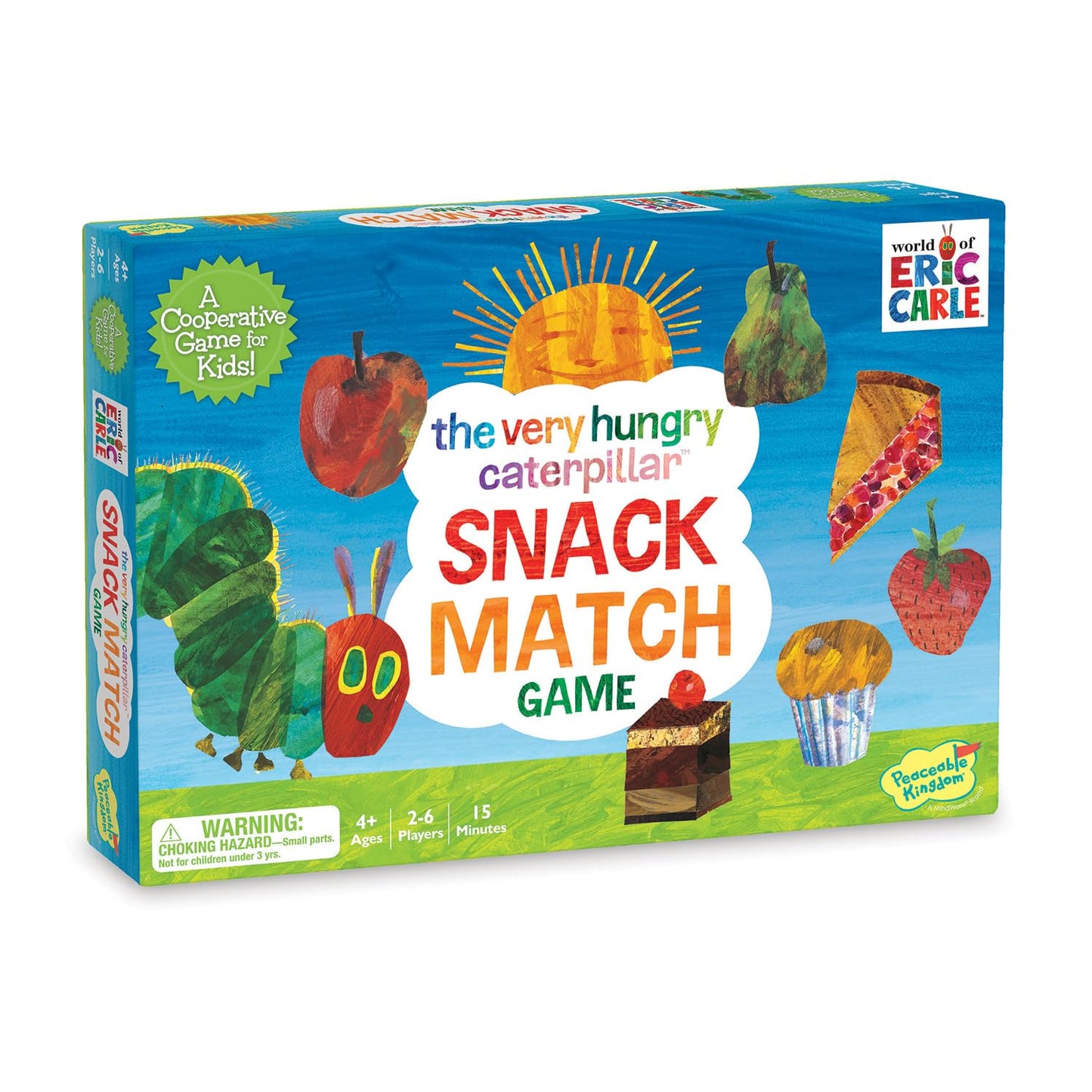 World of Eric Carle , The Very Hungry Caterpillar Snack Match Game - Cooperative Memory Board Game for Kids Ages 4+, 2?6 Players, 3?D Leaf Board & 31