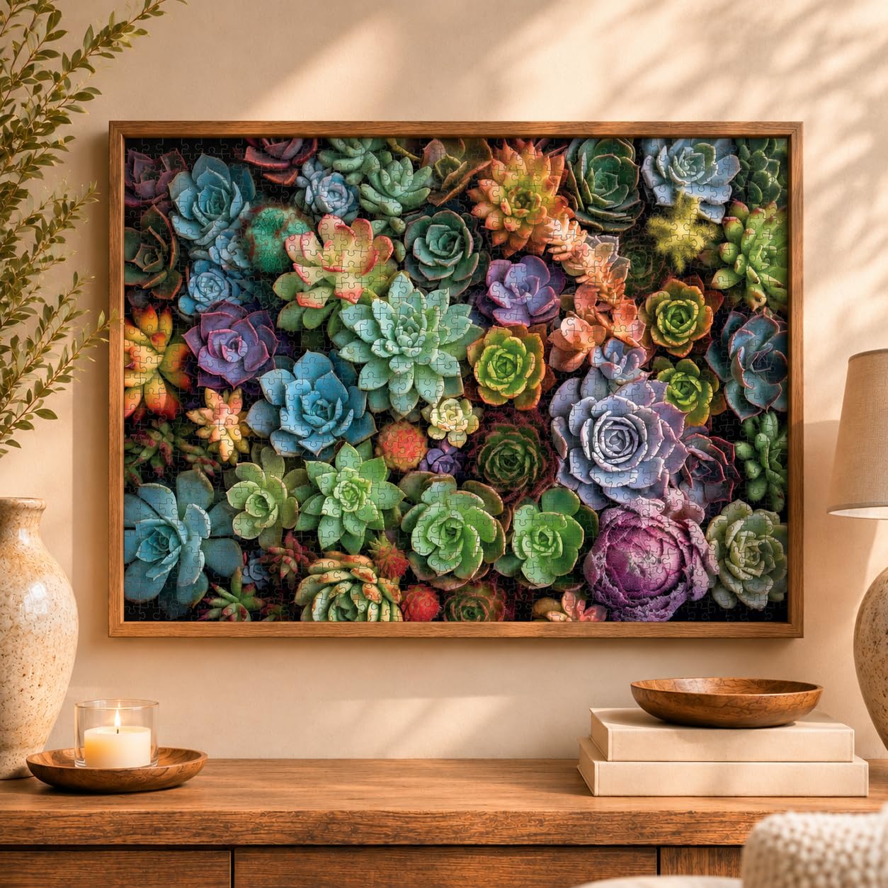 Cross & Glory | 1000 Piece Jigsaw Puzzles for Adults | Succulent Symphony