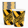 Fun Express - Construction Zone 9oz Cups for Birthday - Party Supplies - Print Tableware - Print Cups - Birthday - 8 Pieces