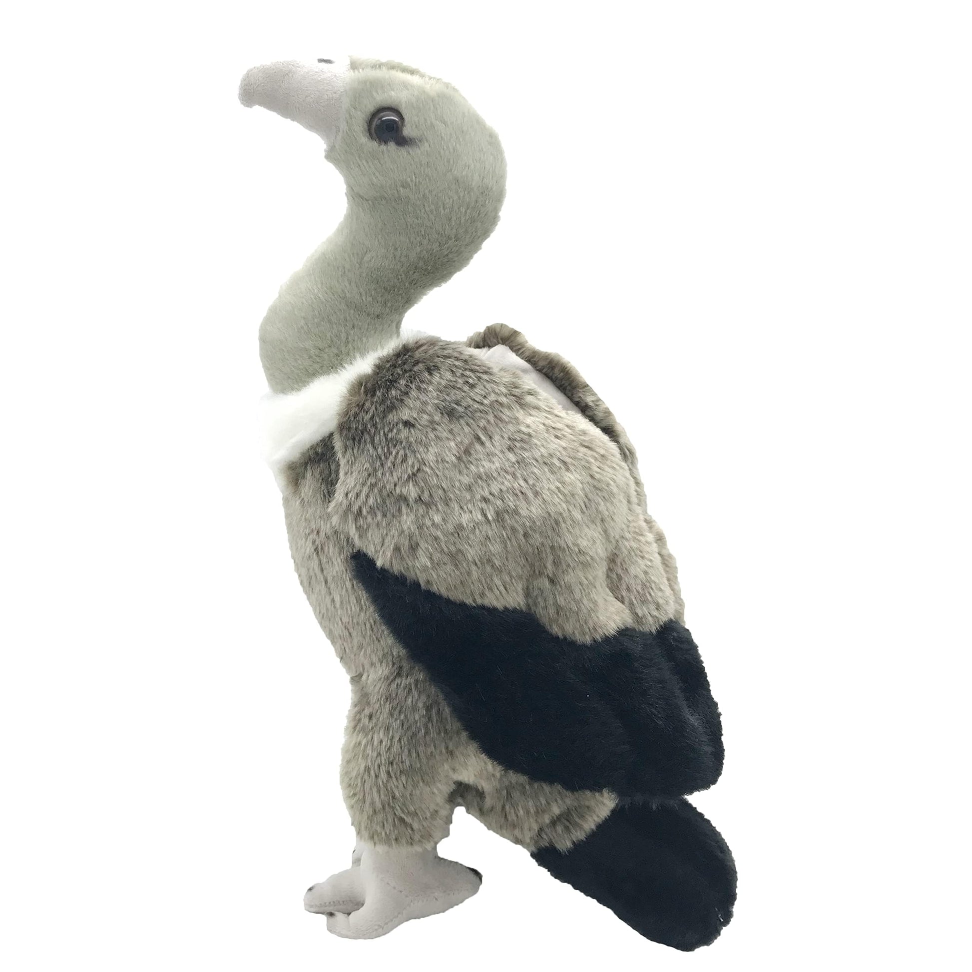 JIANEEXSQ Cute Life Like Vulture Stuffed Animal Plush Toy Simulation Cinereous Vulture Doll Children Birthday Gift 14in