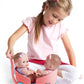 Lil Cutesies TWIN 8.5" All Vinyl Dolls and Stroller Set | Posable and Washable | Removable Outfits |Twin Stroller and Accessory | JC Toys | Ages 2+