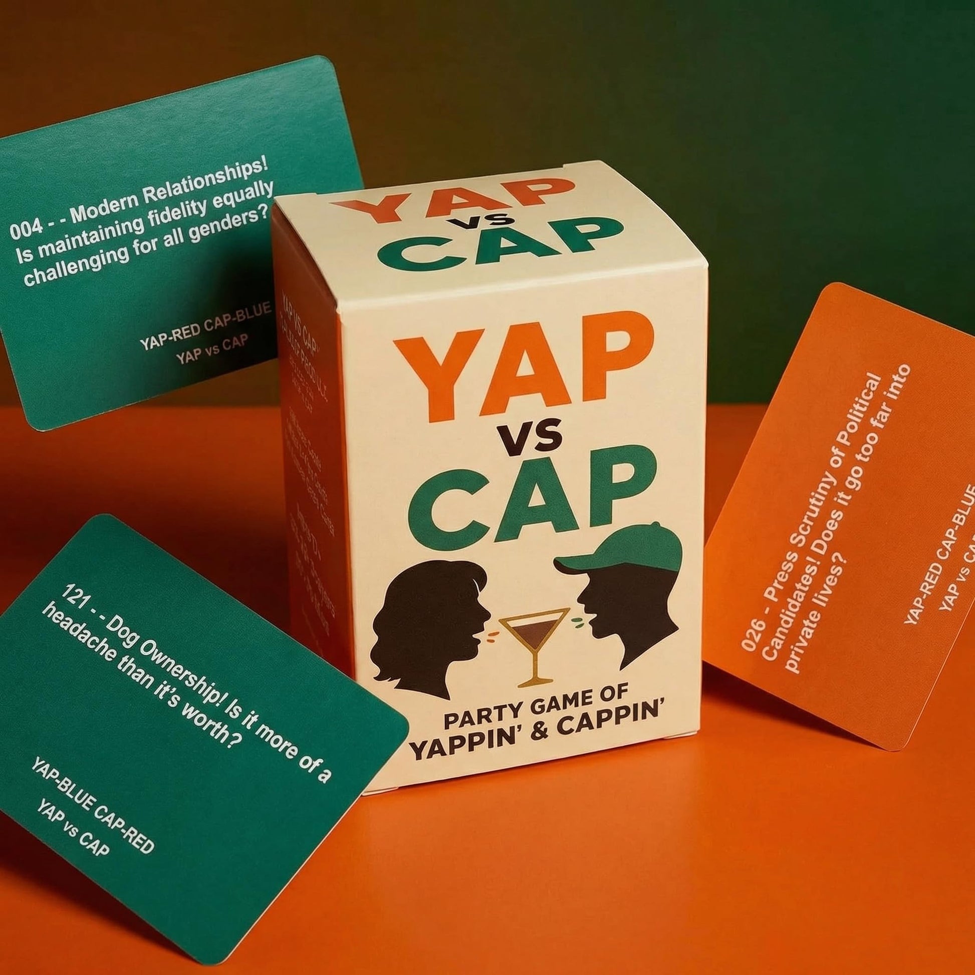 YAP vs CAP - The Party Game of Yappin & Cappin - Fun Social Party Game for Gatherings with Bold Opinions and Wild Debates