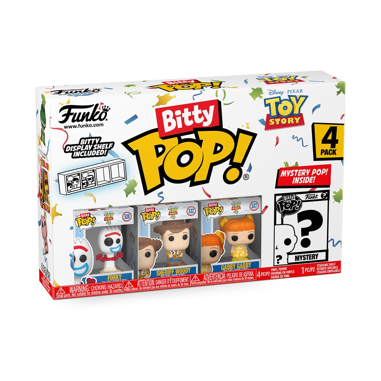 Funko Bitty POP! 4 Pack: Disney Pixar Toy Story - Forky, Woody, Gabby Gabby