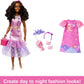 Barbie: My First Barbie Preschool Doll, "Brooklyn" with 13.5-inch Soft Posable Body, Deluxe Party & Bedtime Clothes & Accessories, Black Hair