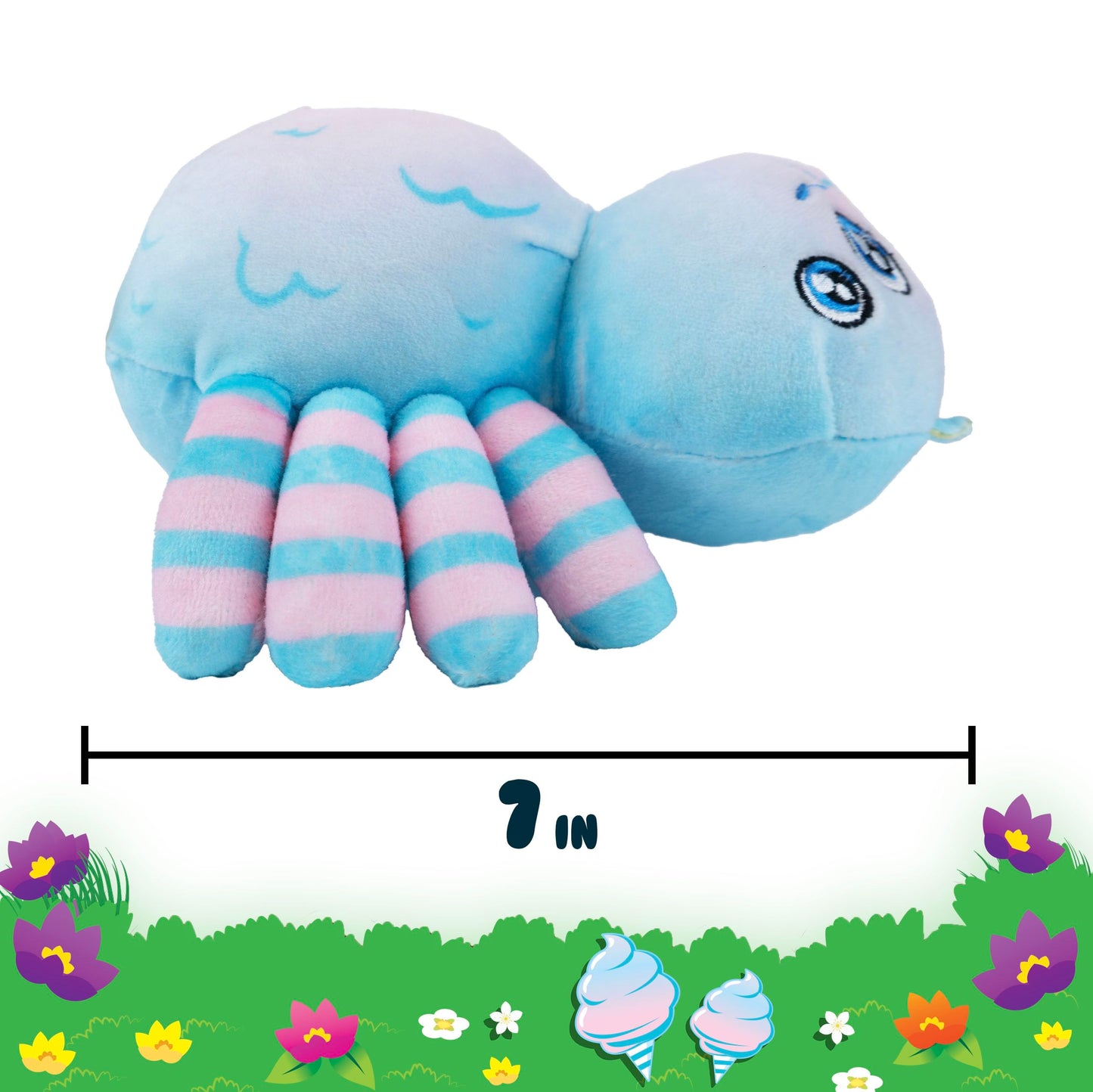 Snuggle Bugs (Spider) - Cotton Candy Scented Plush Toy - Cute Stuffed Animal for Kids, Aromatherapy Plush Gift, Soft Collectible Bug Plush, Stress
