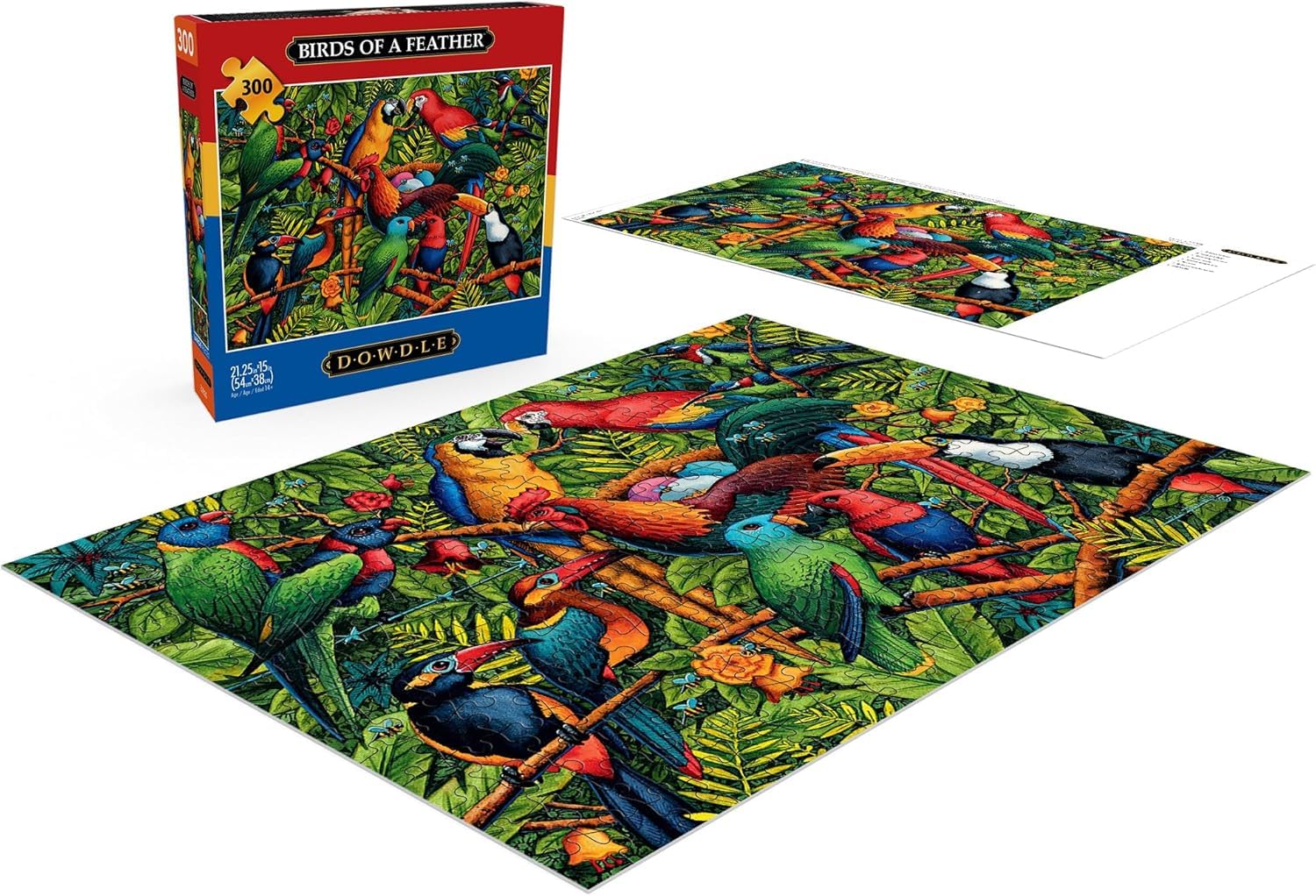 Buffalo Games - Eric Dowdle - Birds of a Feather - 300 Piece Jigsaw Puzzle for Adults - Challenging Puzzle Perfect for Game Nights - Finished Size is