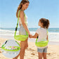 AJFHKJ Mesh Beach Bag Shell Bags for Beach with Beach Shovels Set, Adjustable Fanny Pack Seashell Bag for Collecting Seashells Rocks for Adults Boys