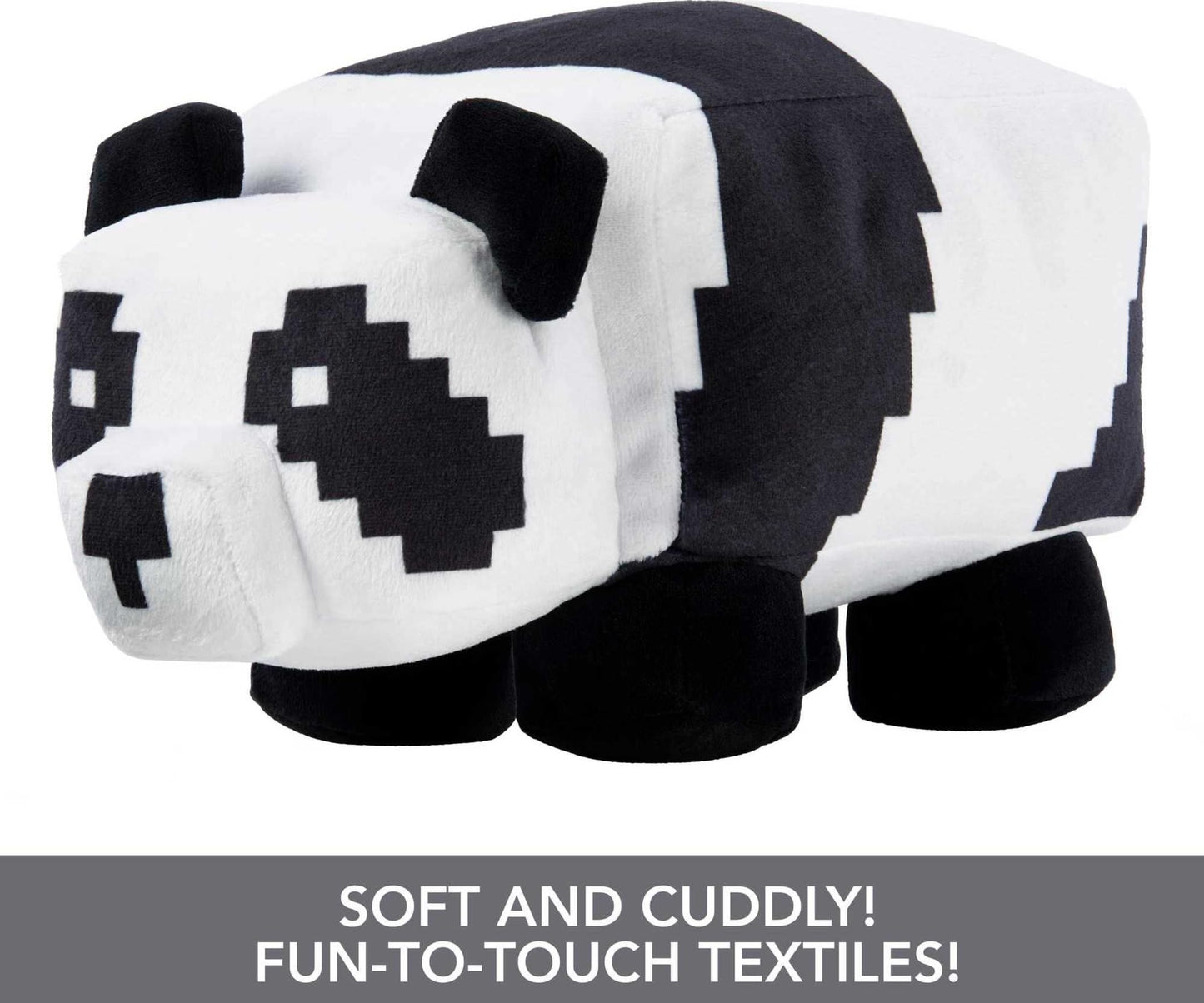 Minecraft Basic Panda Plush, Video-Game Character Soft Doll, Collectible Toy Gift for Ages 3 Years & Older