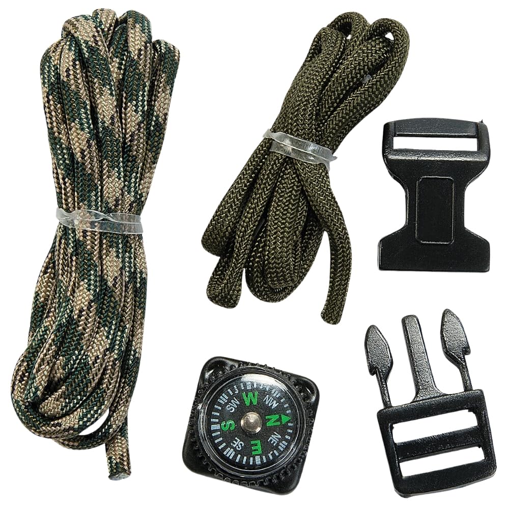 Fun Express Paracord Compass Bracelet Craft Kit - Crafts for Kids and Fun Home Activities - VBS Vacation Bible School Supplies/Decor