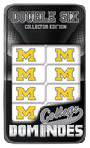 MasterPieces Game Day - NCAA Michigan Wolverines - 28 Piece Team Logo Double Six Domino Set
