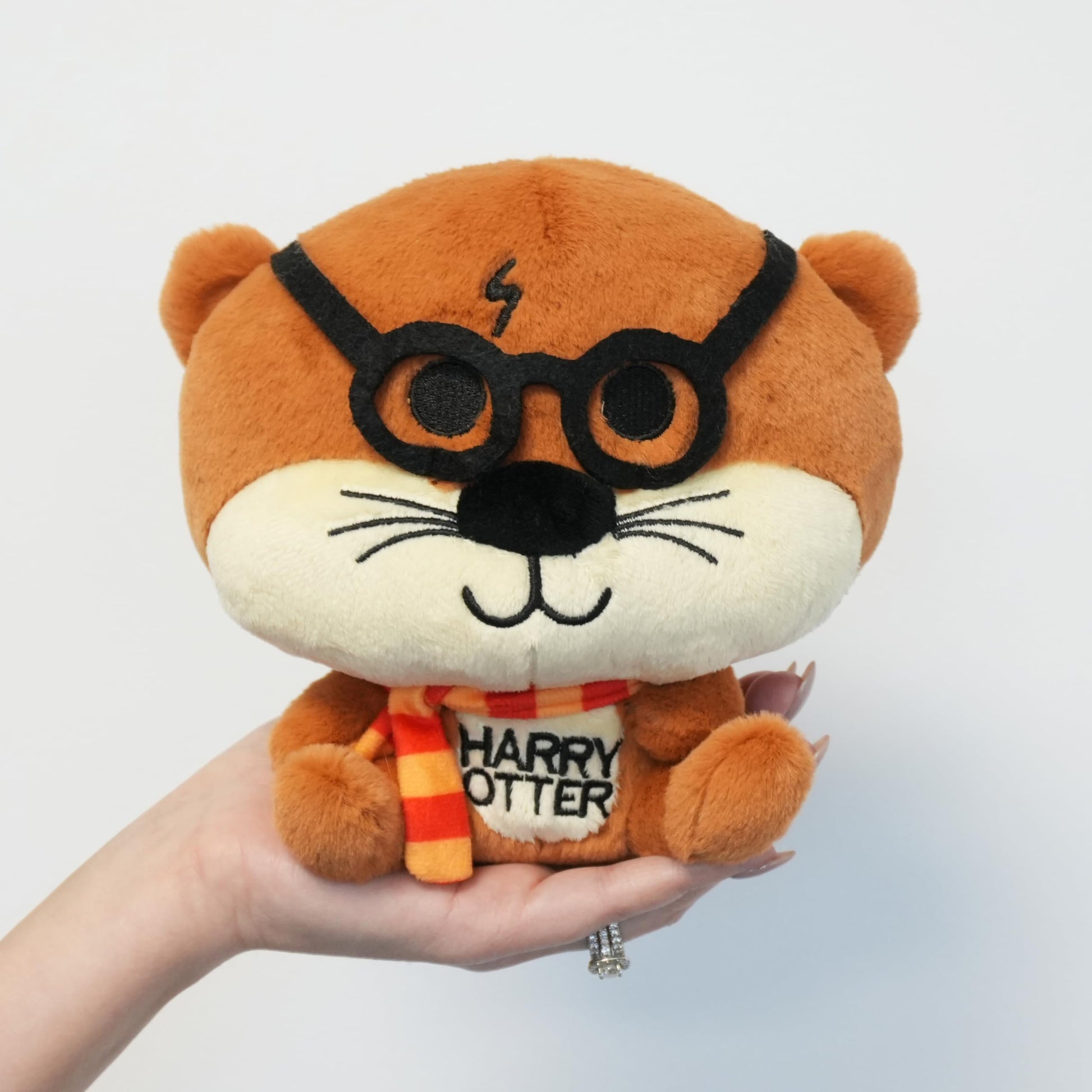 Punchkins Wizard Otter Plush Toy - Funny Bookish Otter Stuffed Animal with Glasses & Scarf, Novelty Literary Gag Gift