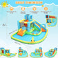 Whubefy Inflatable Bounce House Water Slide, 13 in 1 Mega Blow Up Water Park Bounce Castle - 550W Blower 2 Slides Dual Pool Jump Area Water Arche 5
