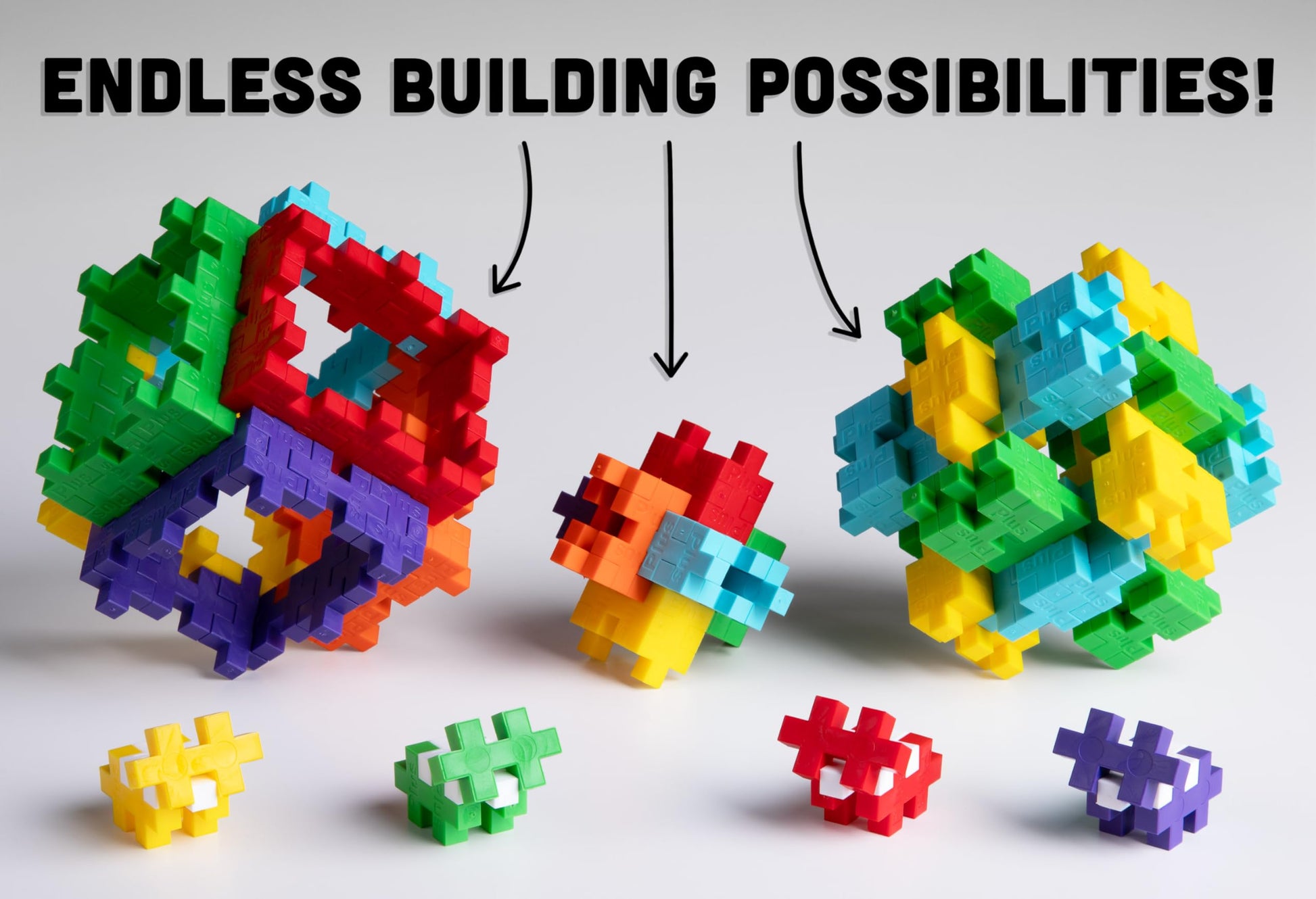 PLUS PLUS - World's Most Boring Toy, 300 Piece Interlocking Mini Building Blocks, 2D 3D Puzzle Stem Toy for Kids