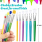 YGAOHF 6PCS Paint Brushes for Kids, Assorted Kids Paint Brushes Set, Washable Paintbrushes for Kids, Easy to Clean & Hold Small Toddler Paint Brush
