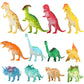 Yeonha Toys Dinosaur Figure, 7 Inch Jumbo Dinosaur Toy Playset(12 Pack), Safe Material Assorted Realistic Dino, Vinyl Plastic Dino Set Party Favors