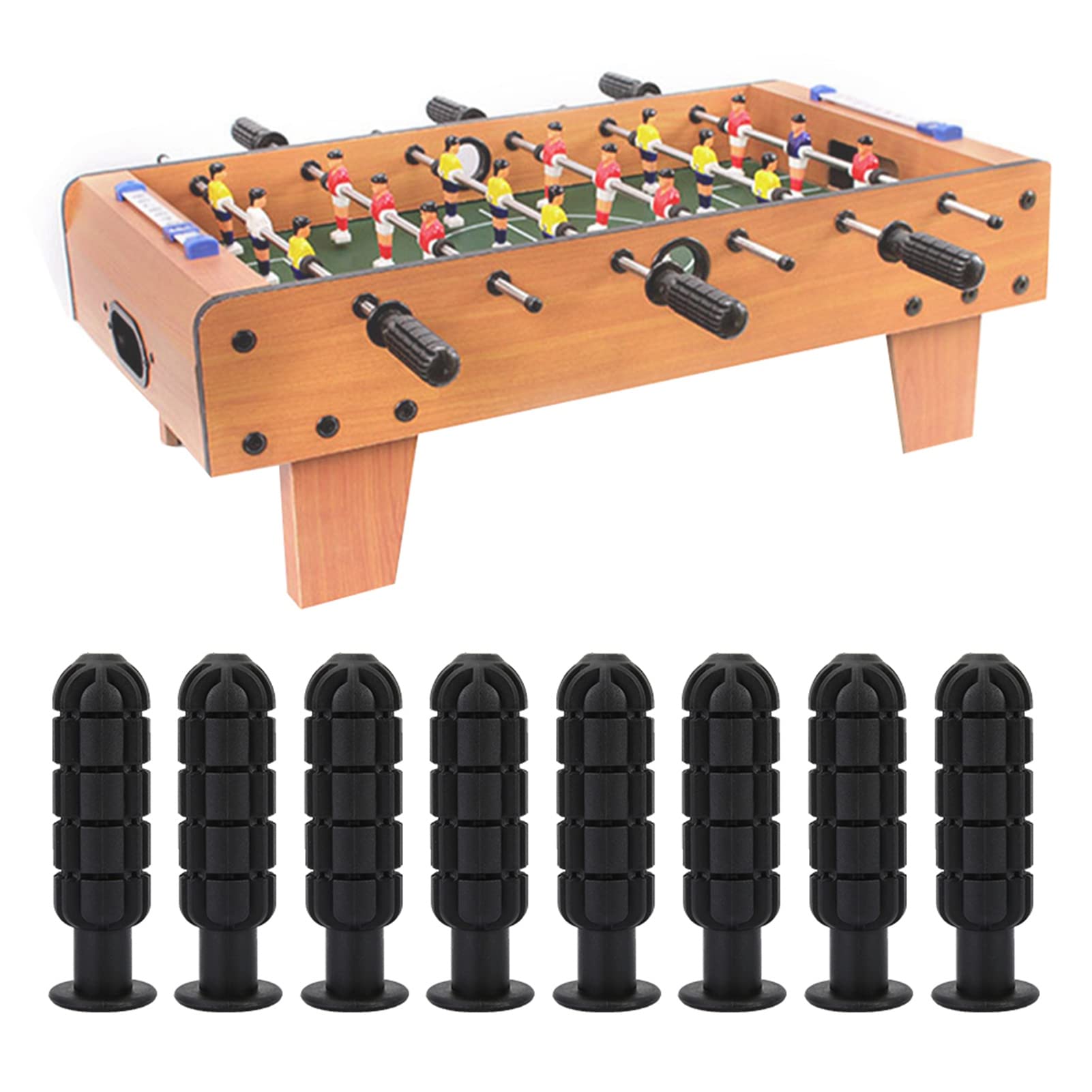 Alomejor Foosball Handles, Easy Grip and Control, Table Football Grips, 8-Piece Set for Home Office Game Room Bar Use
