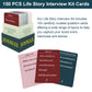 JOSMAX 150 Pcs Life Story Interview Kit Cards, Family Conversation Card, Life Story Interview Kit, Get to Know Parents and Grandparents for Family